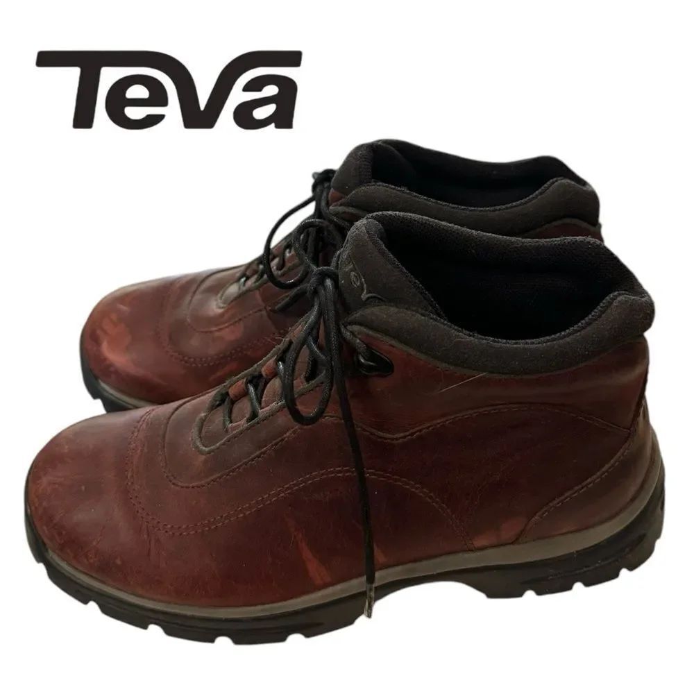 TEVA 6448 Women's Leather Lace Up Hiking Combat Boots Sz. 7.5